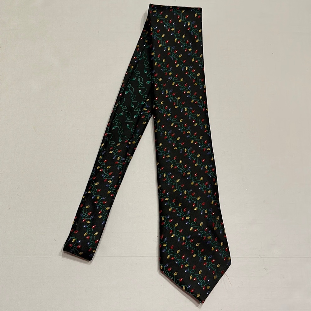 Vintage Christmas Lights Neck Tie Noel Holiday Collection